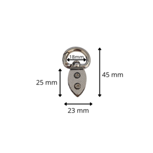 CONNECTEUR de côté mousqueton argent par 2 – Image 2