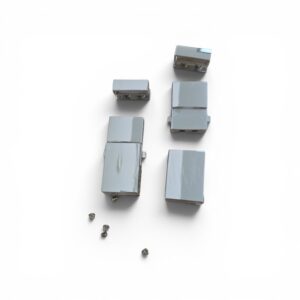 Connecteur à rallonge argent en 20 mm - Lot de 2