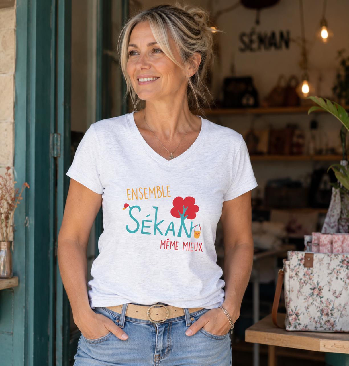 T-shirt Femme « Ensemble, SéKaN... même mieux ! » – Image 2
