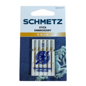 Boîte AIGUILLES SCHMETZ stick embroidery 75 GOLD