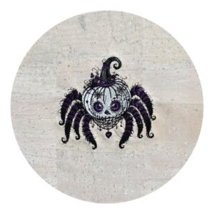 Broderie Halloween araignée liège
