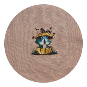 Broderie Automne écureuil chanvre